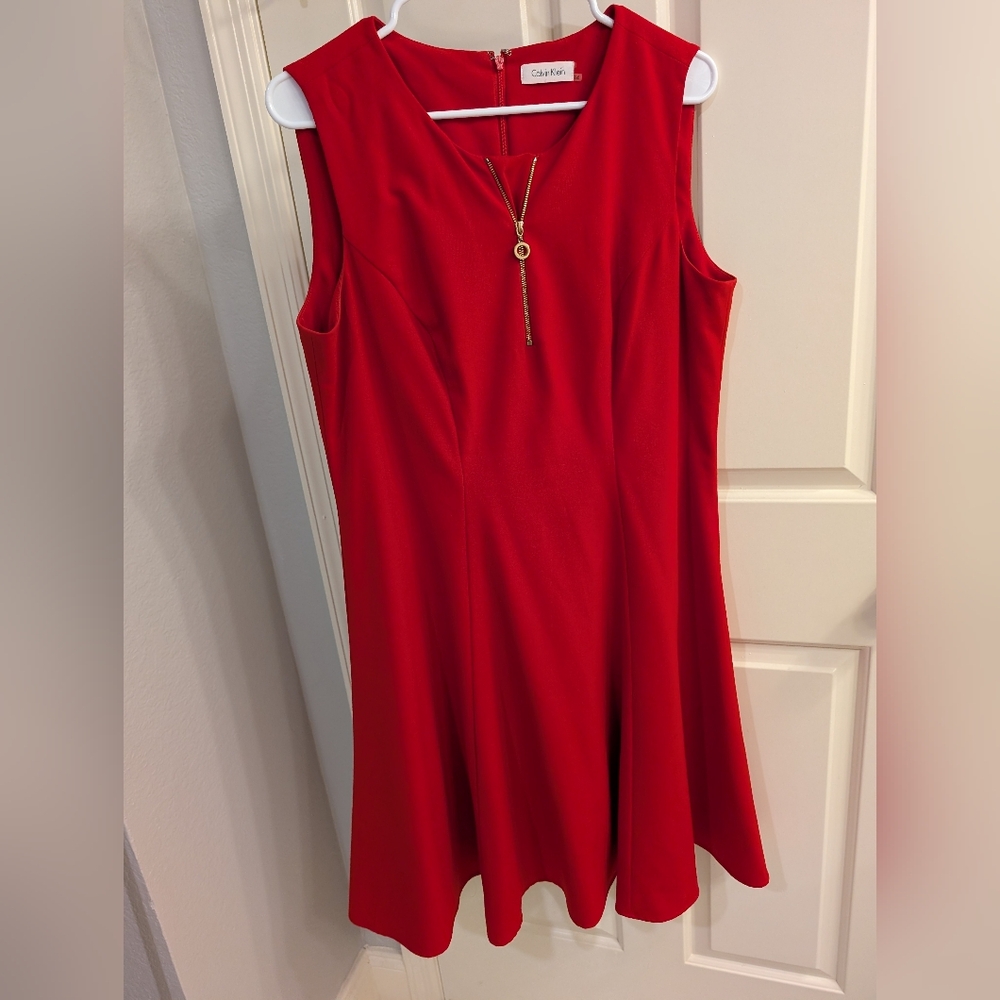 Calvin Klein Vibrant Red Mini Dress